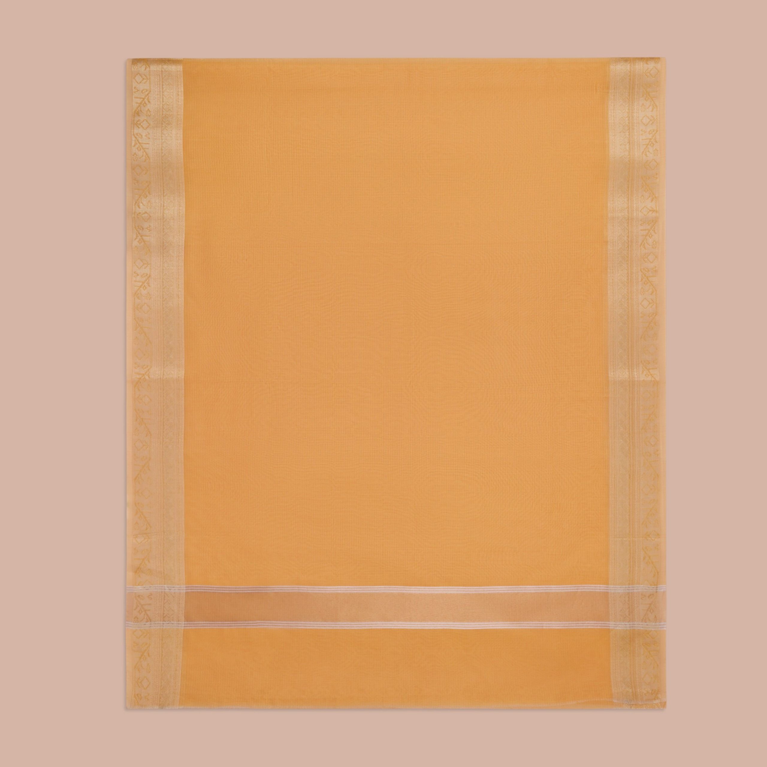 Orange Kota Doria Saree - Image 3