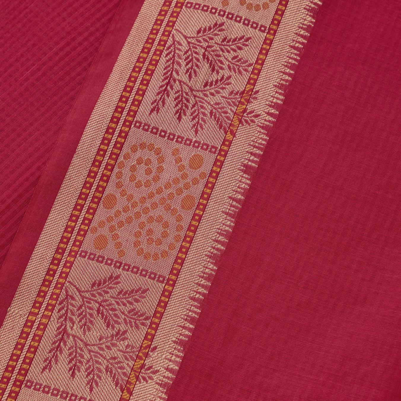 Pink Cotton Kota Doria Saree - Image 2