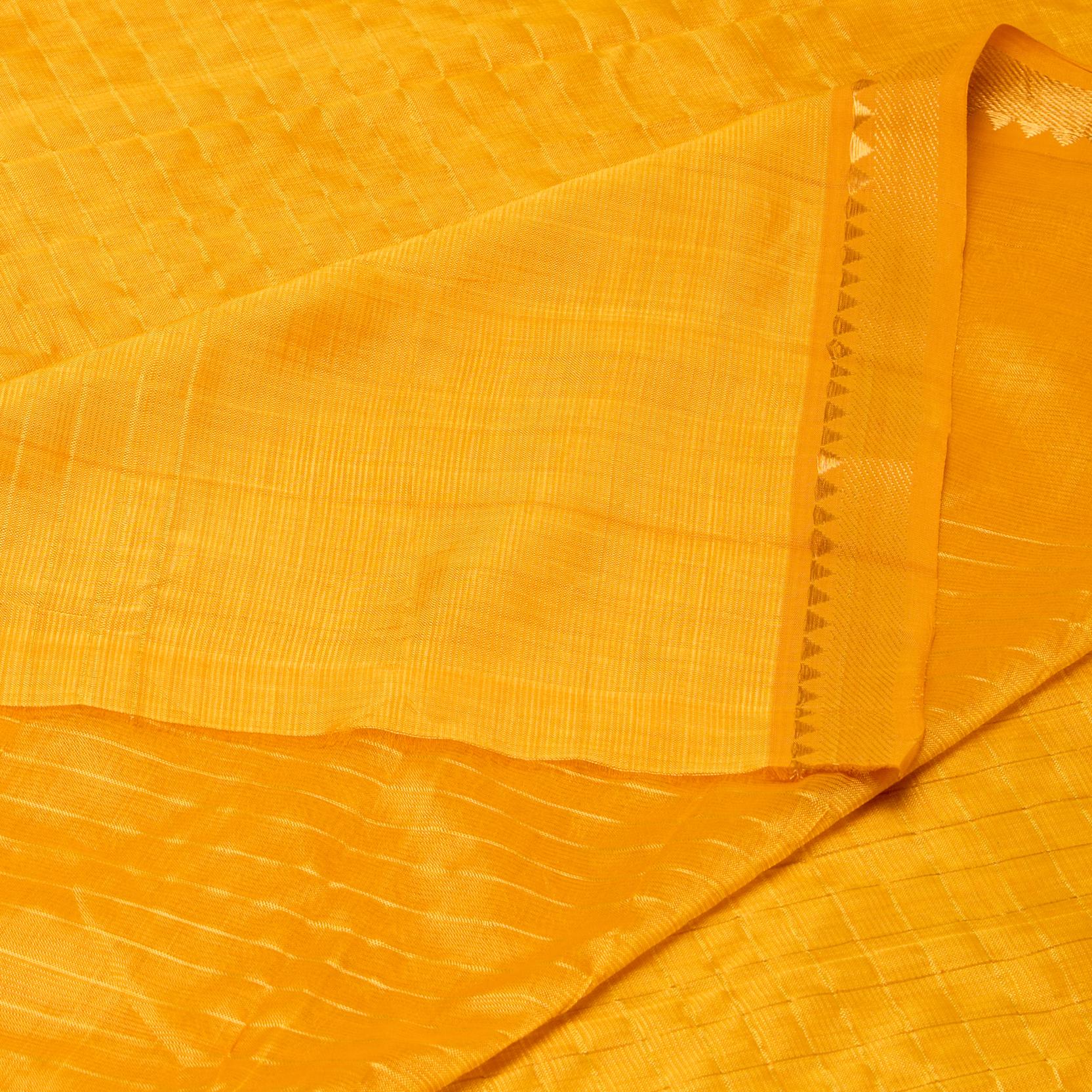 Golden Yellow Mangalagiri Pattu Handloom Saree - Image 2