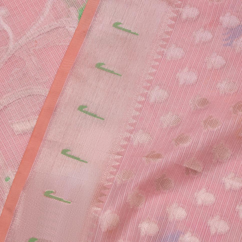 Pink Tissue All Over Design Saree - Image 2